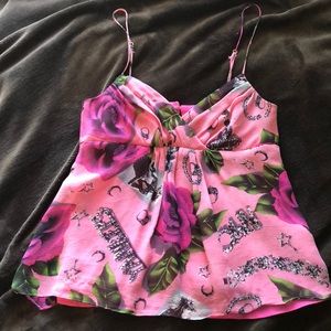 Betsey Johnson💋Floral and Bling Camisole